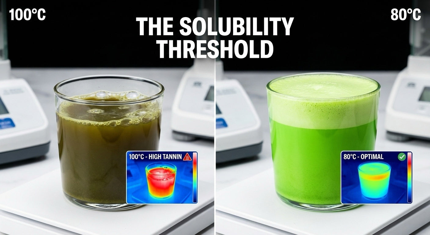 The Thermodynamics of Taste: The Bitterness Threshold (80°C)